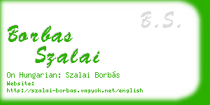 borbas szalai business card